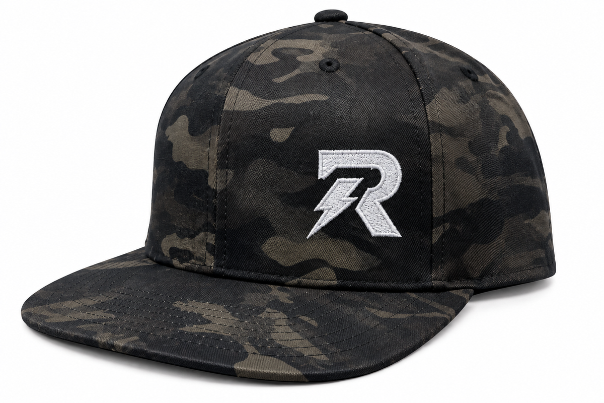 RideorRot ⚡️R-Type Digi Camo Full Panel Snapback | Premium Motorcycle Trucker Hat