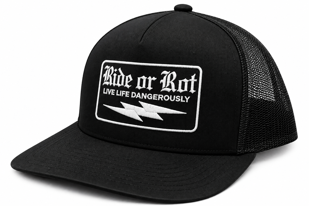 RideorRot ⚡️ "OG" Snapback | Premium Motorcycle Trucker Hat