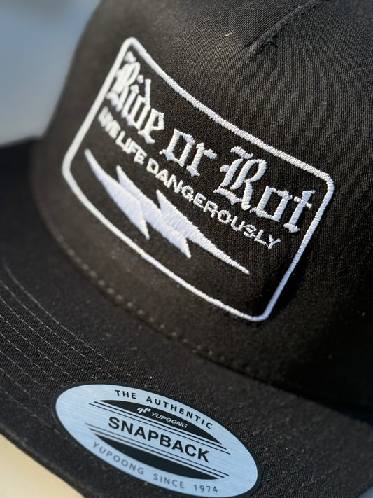 RideorRot ⚡️ "OG" Snapback | Premium Motorcycle Trucker Hat