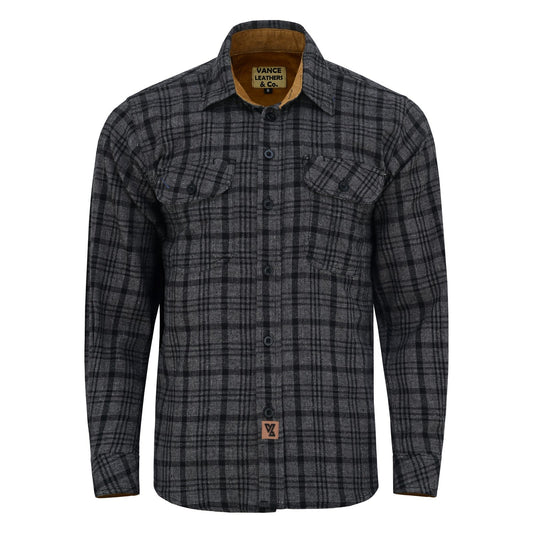 Off Duty Corduroy Flannel — Dark Truffle — sleeves-down view 2