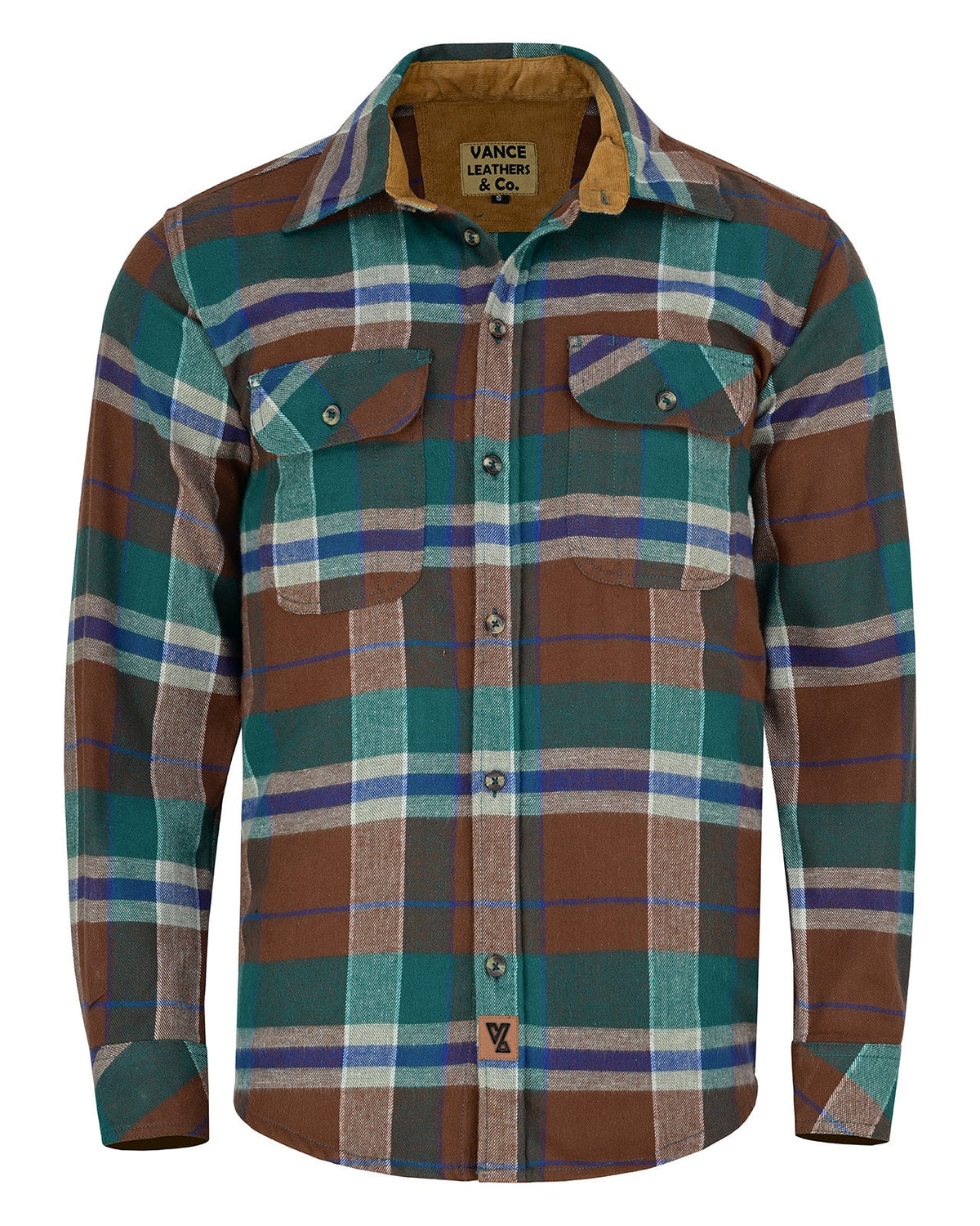 Off Duty Corduroy Flannel — Smoky Mountain — sleeves-down view 2