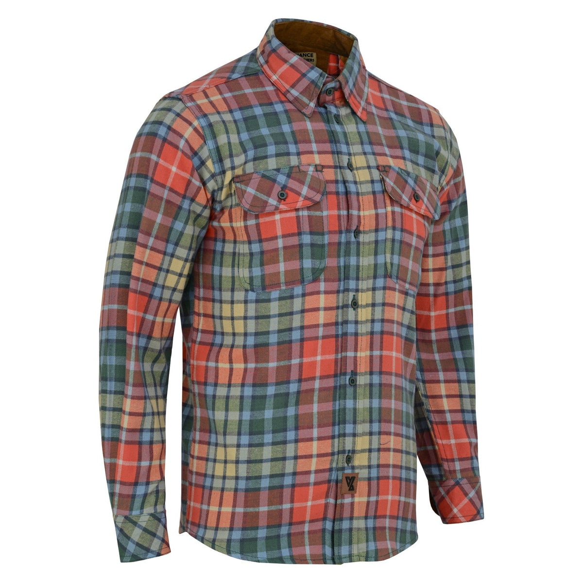 Off Duty Corduroy Flannel — Amber — sleeves-down view 1
