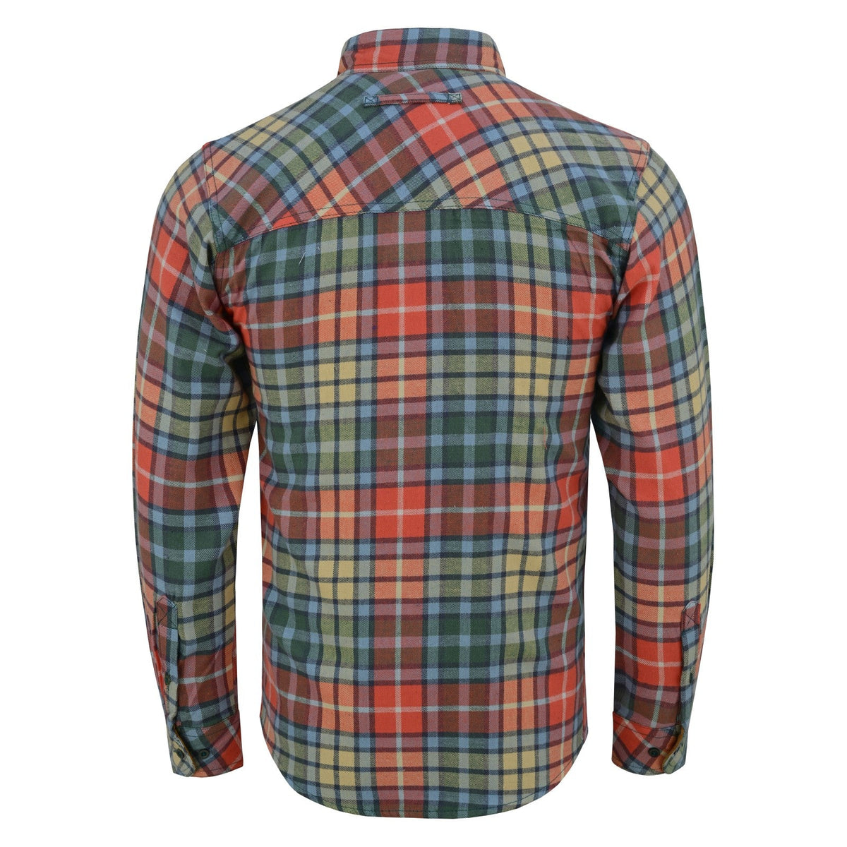 Off Duty Corduroy Flannel — Amber — sleeves-down view 3