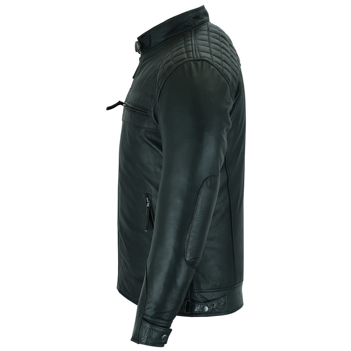 Last Light Lambskin Café Jacket — Black — product view 3