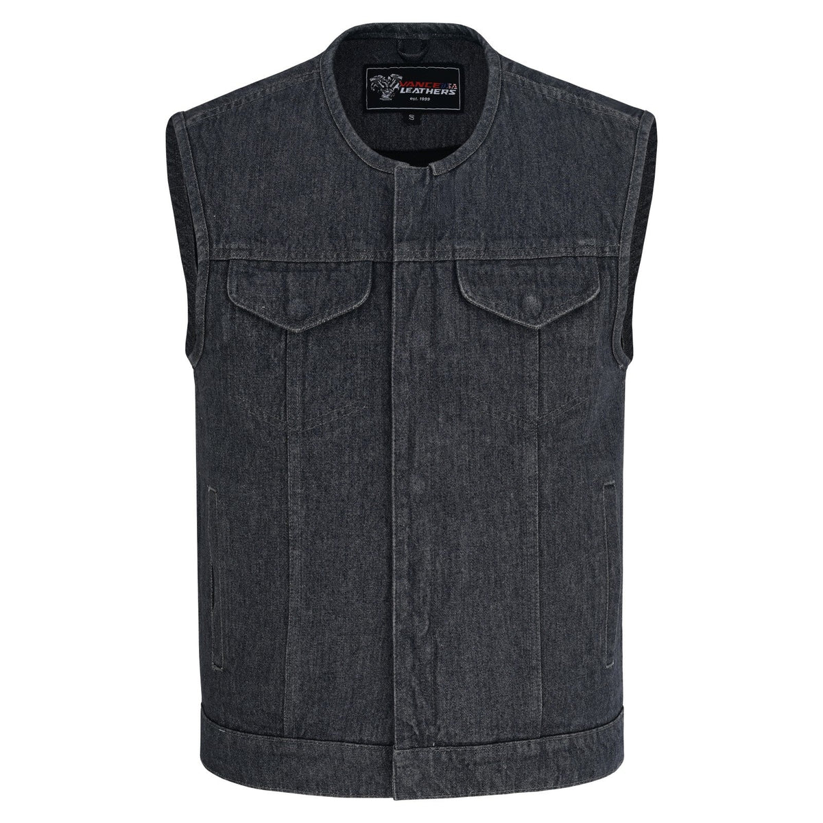 Garage Denim Club Vest — Distressed Grey — product view 1