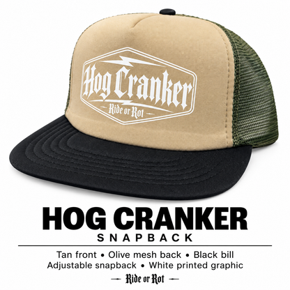 Hog Cranker snapback- Ride or Rot