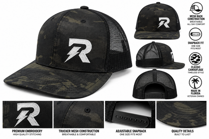 RideorRot ⚡️R-Type  Digi Camo Snapback | Premium Motorcycle Trucker Hat