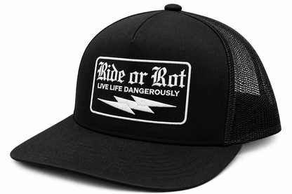 RideorRot ⚡️ "OG" Snapback | Premium Motorcycle Trucker Hat