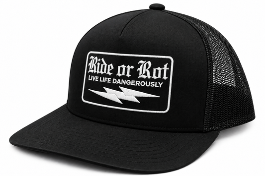 RideorRot ⚡️ "OG" Snapback | Premium Motorcycle Trucker Hat