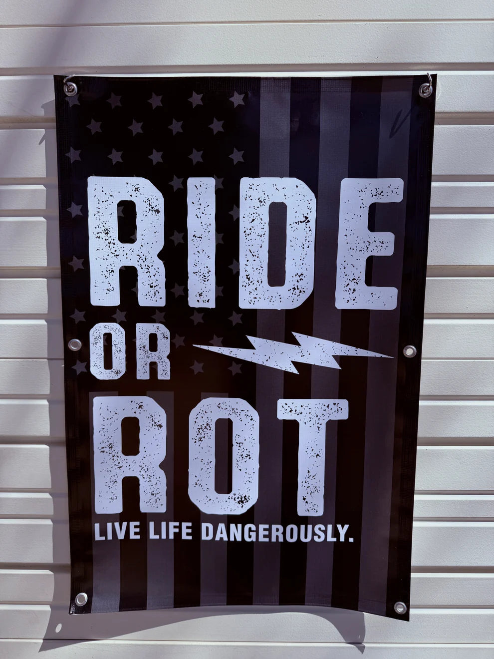 Ride or Rot⚡️ | Live Dangerously Shop Banner (2'x3')