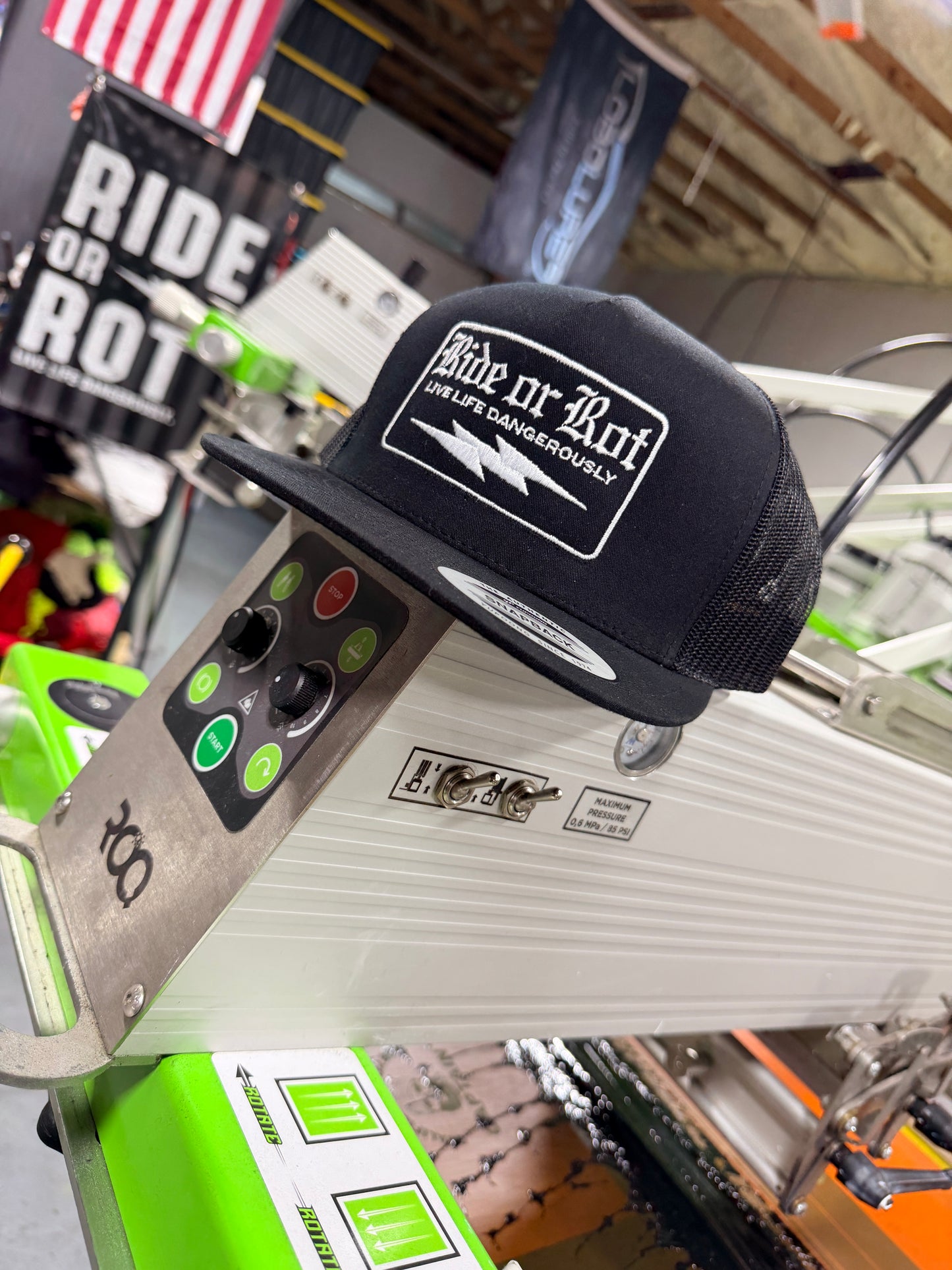 RideorRot ⚡️ "OG" Snapback | Premium Motorcycle Trucker Hat