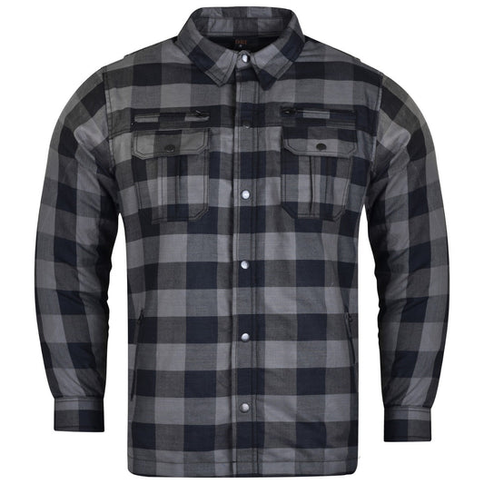 Standard Issue Armored Riding Flannel — Grey