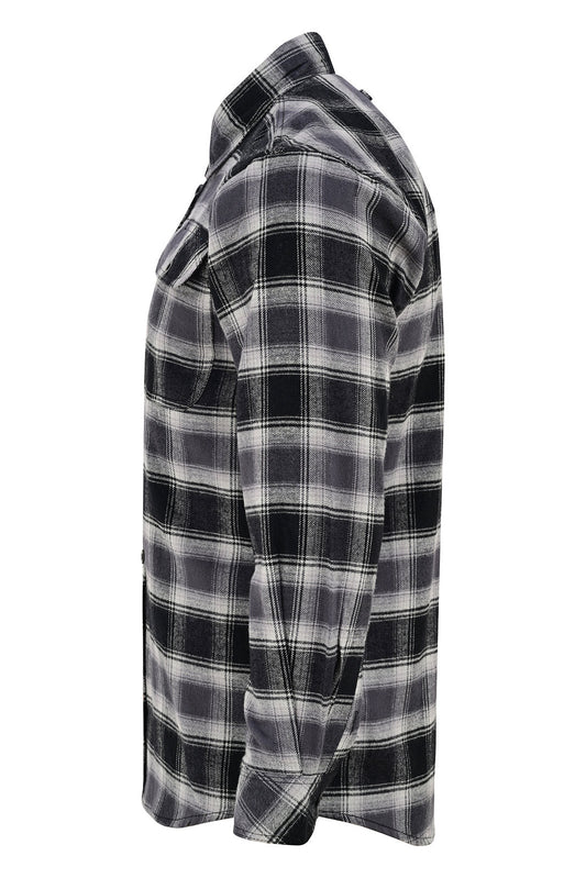 Off Duty Corduroy Flannel — Castlerock — sleeves-down view 2