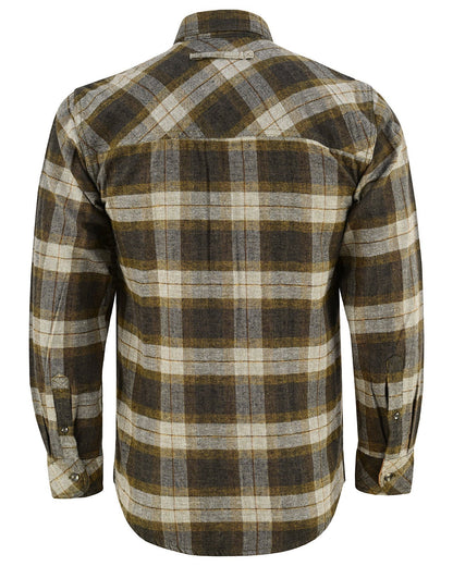 Off Duty Corduroy Flannel — Tuscan Gold — sleeves-down view 3