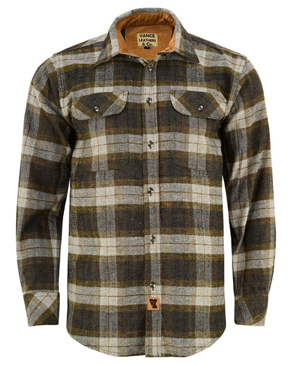 Off Duty Corduroy Flannel — Tuscan Gold — sleeves-down view 4