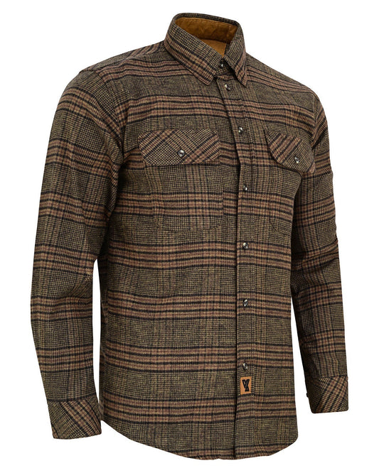 Off Duty Corduroy Flannel — Sequoia — sleeves-down view 1