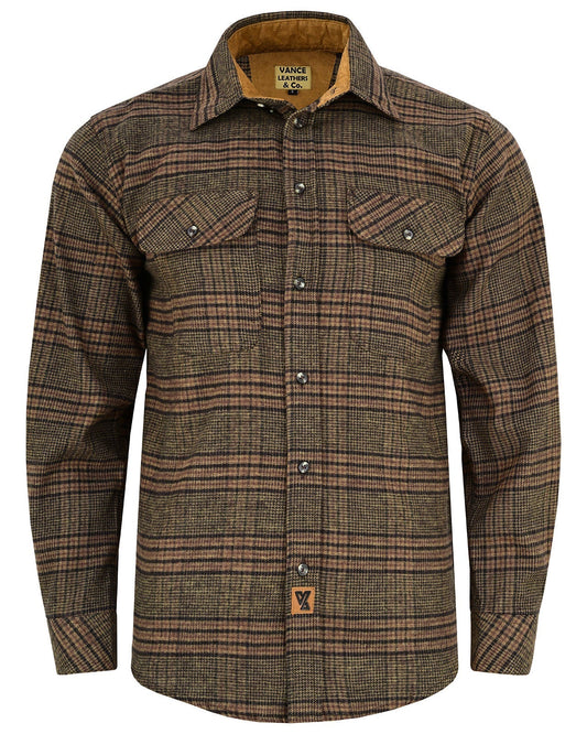 Off Duty Corduroy Flannel — Sequoia — sleeves-down view 2