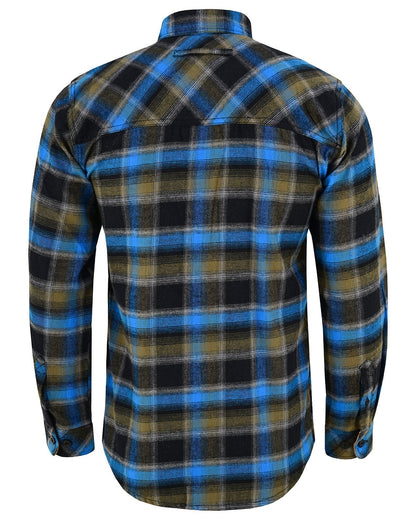 Off Duty Corduroy Flannel — Plaid River — sleeves-down view 3