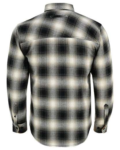 Off Duty Corduroy Flannel — Timberwolf — sleeves-down view 4