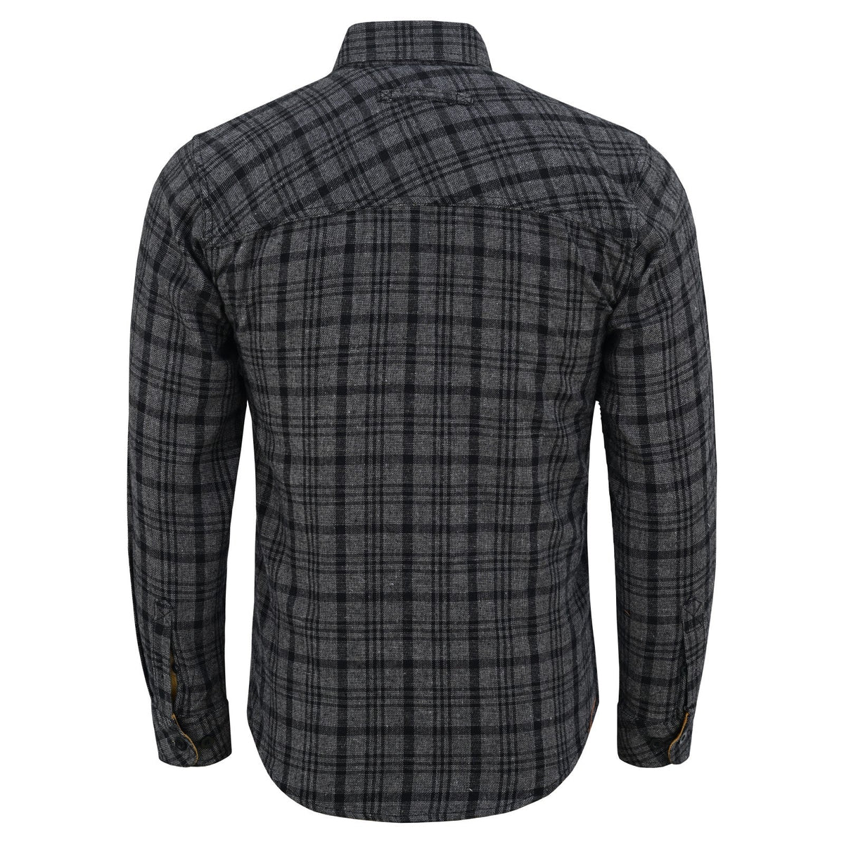 Off Duty Corduroy Flannel — Dark Truffle — sleeves-down view 3