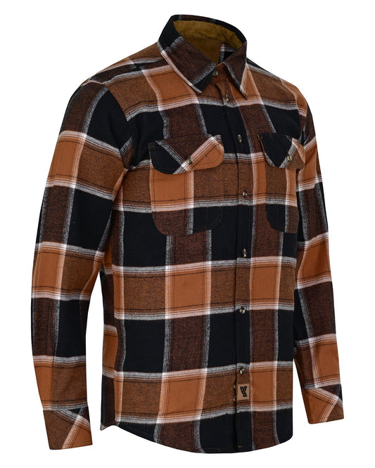 Off Duty Corduroy Flannel — Ironwood — sleeves-down view 1