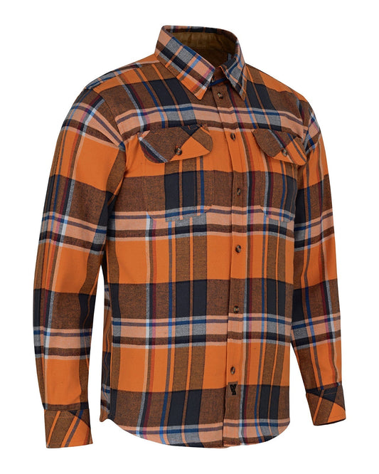 Off Duty Corduroy Flannel — Cobalt — sleeves-down view 1