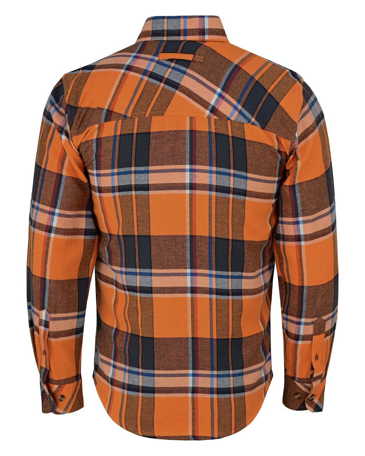Off Duty Corduroy Flannel — Cobalt — sleeves-down view 3