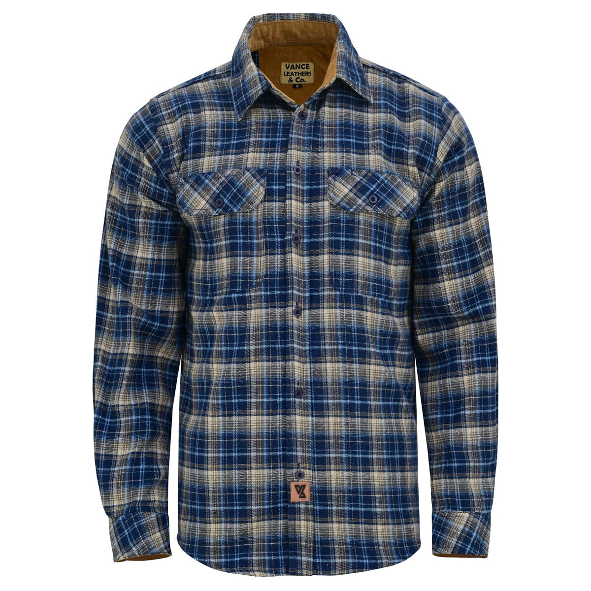 Off Duty Corduroy Flannel — Keen Midnight — sleeves-down view 2