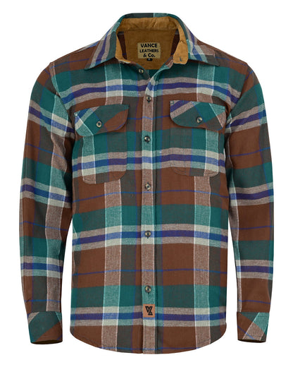 Off Duty Corduroy Flannel — Smoky Mountain — sleeves-down view 2