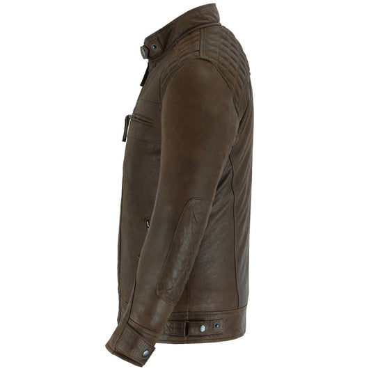 Last Light Lambskin Café Jacket — Chocolate Brown — product view 2