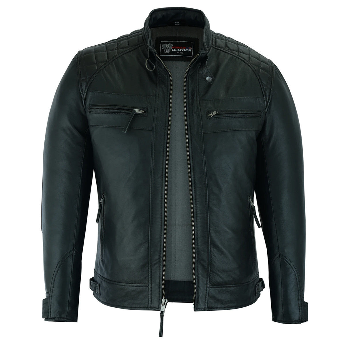 Last Light Lambskin Café Jacket — Black — product view 1