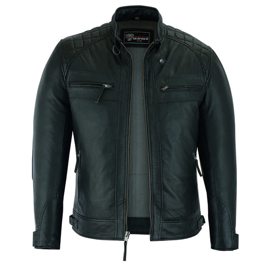 Last Light Lambskin Café Jacket — Black — product view 1