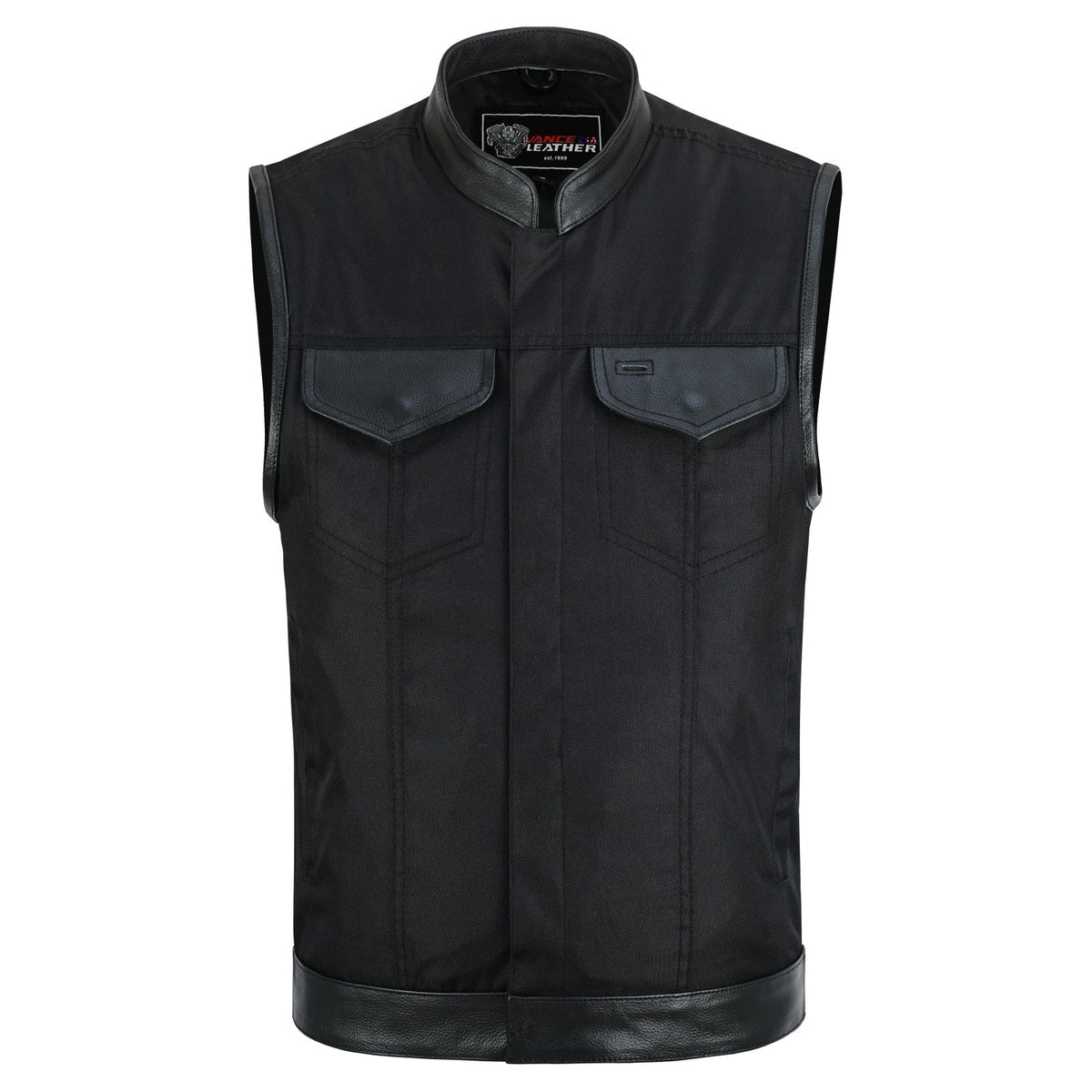 Road Crew Leather-Trim Textile Vest — product view 1