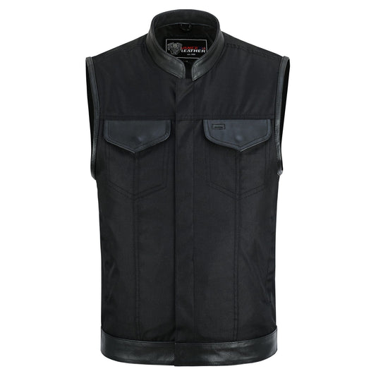 Road Crew Leather-Trim Textile Vest — product view 1