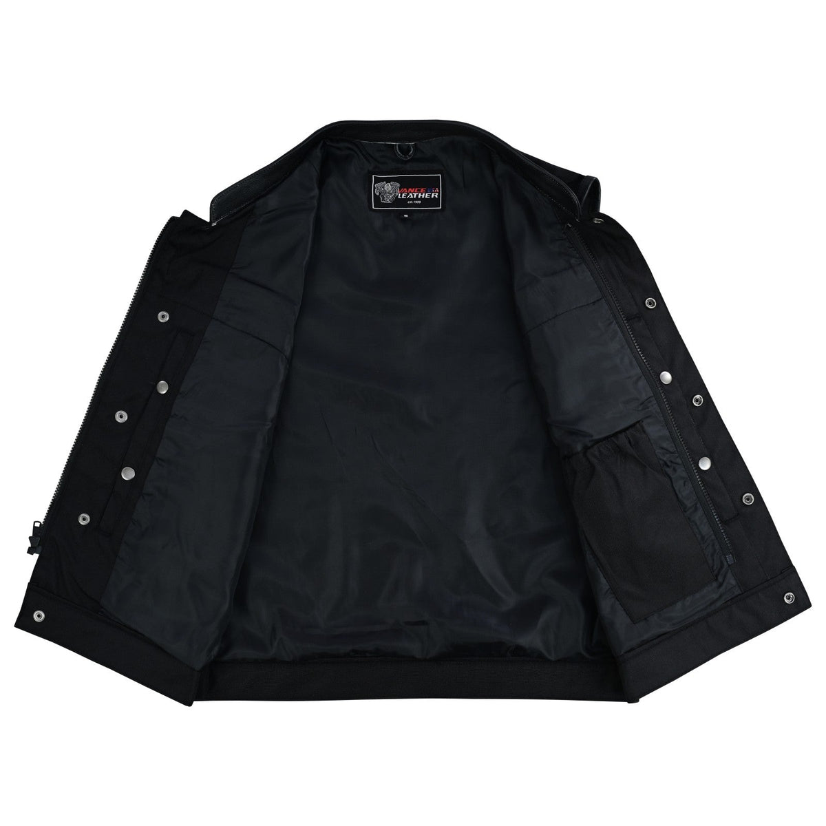 Road Crew Leather-Trim Textile Vest — product view 3