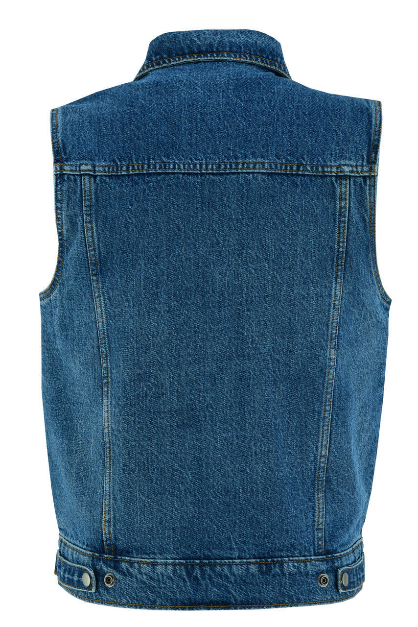 Garage Denim Trucker Vest — Blue — product view 2