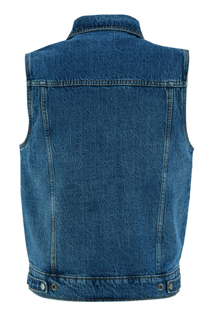 Garage Denim Trucker Vest — Blue — product view 2
