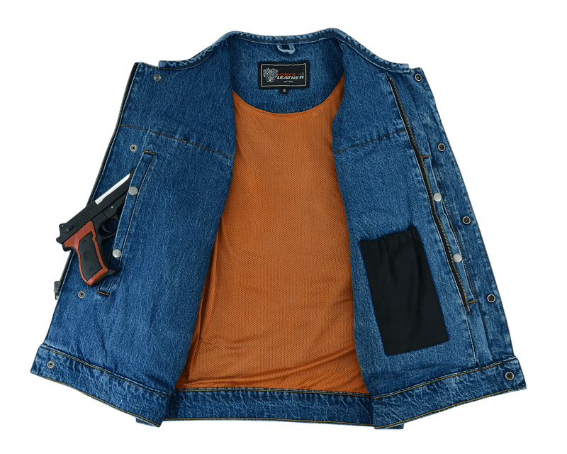 Garage Denim Club Vest — Blue — product view 3