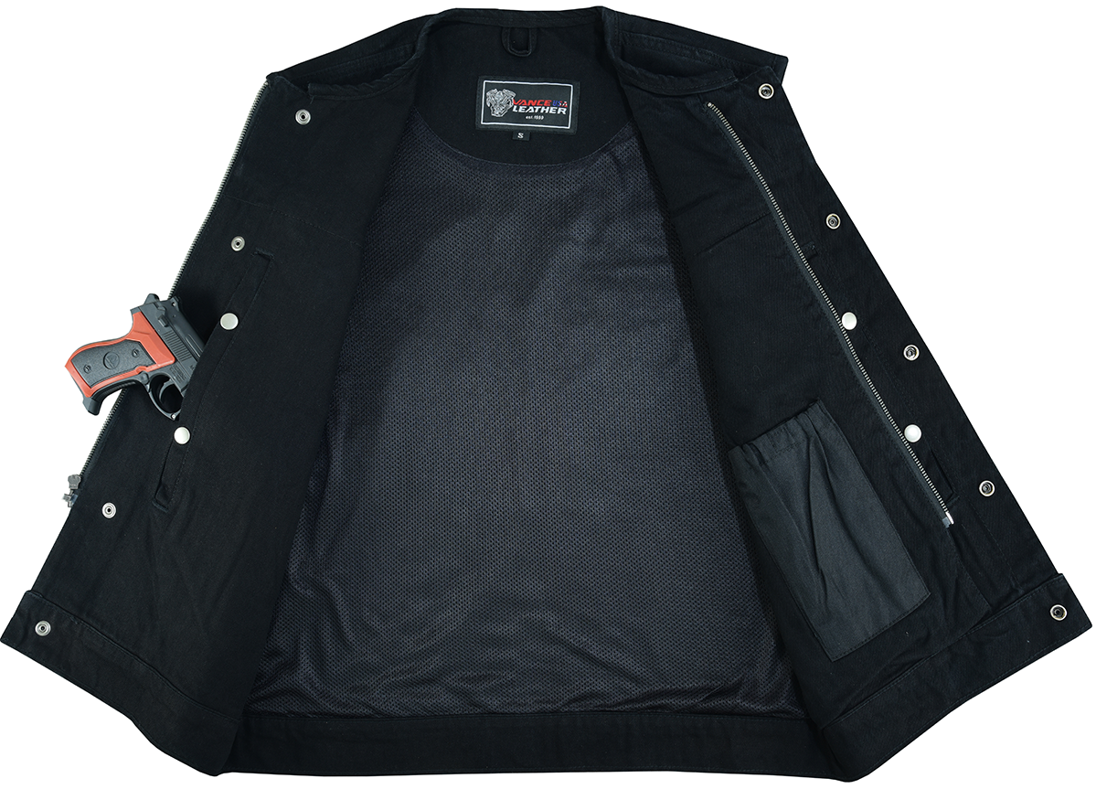 Garage Denim Club Vest — Black — product view 3