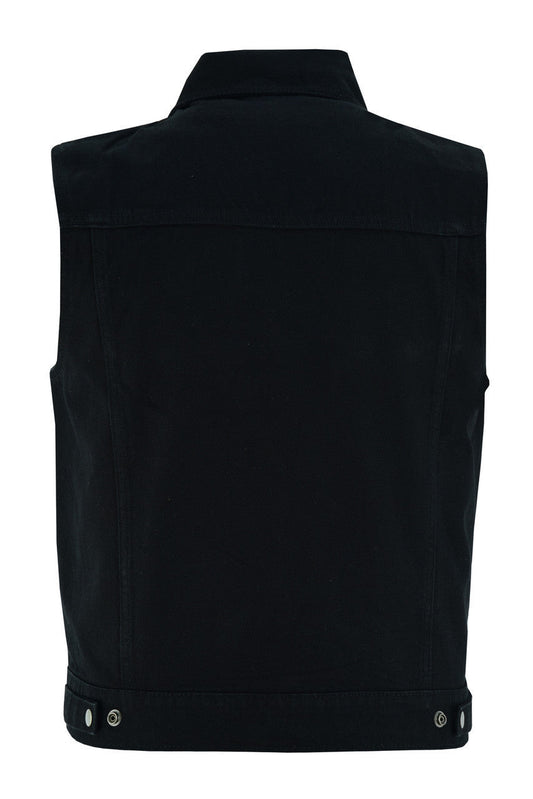 Garage Denim Trucker Vest — Black — product view 2