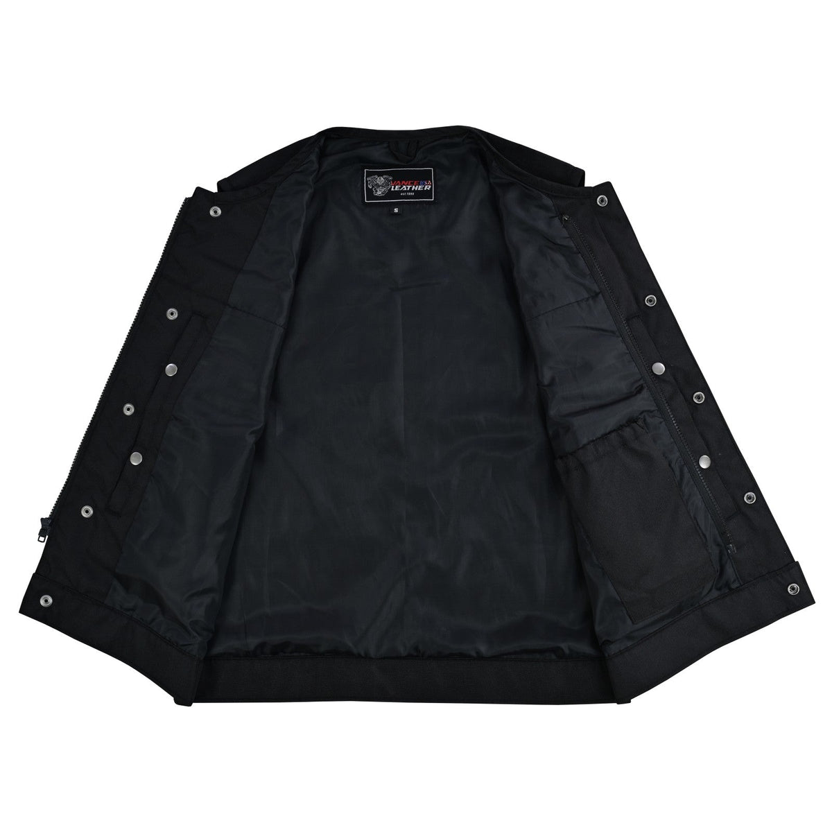 Road Crew Collarless Textile Vest — product view 3