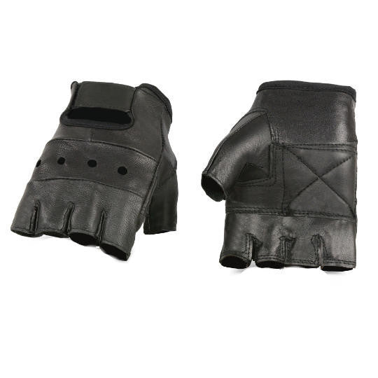 Bar Grip Fingerless Leather Gloves — product view 1
