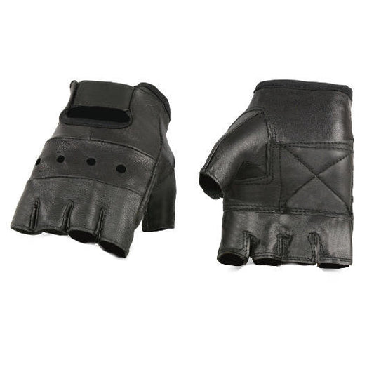 Bar Grip Fingerless Leather Gloves — product view 1