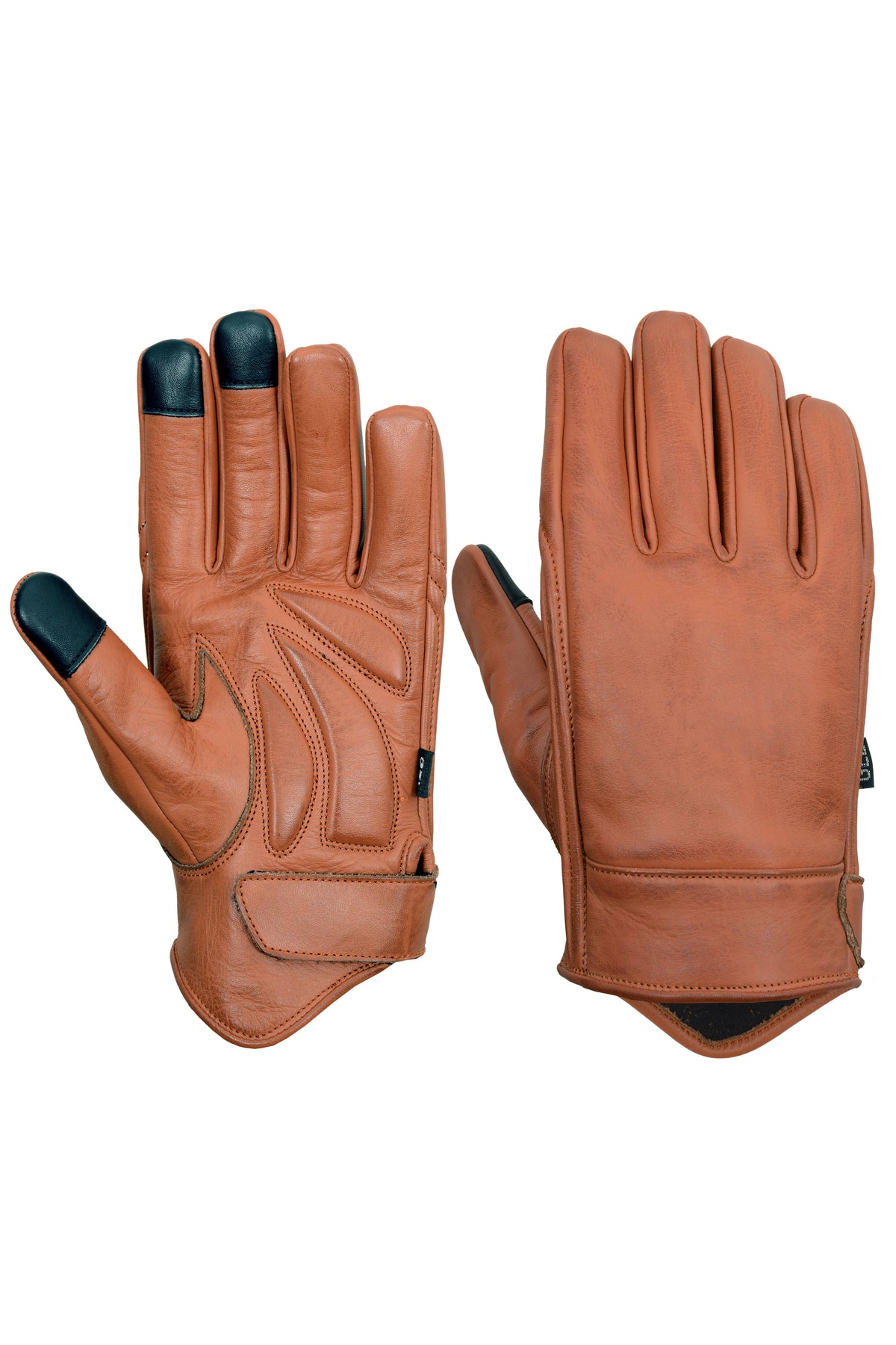 Daily Rider Leather Gloves — Brown — product view 1