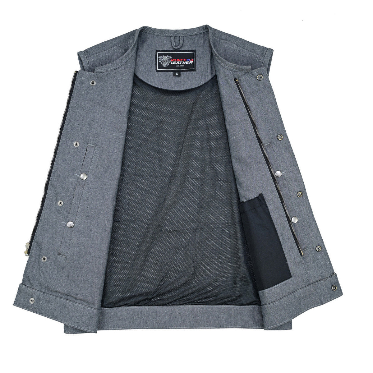 Garage Denim Club Vest — Grey — product view 3