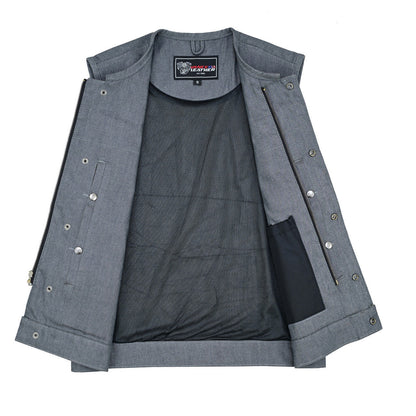 Garage Denim Club Vest — Grey — product view 3