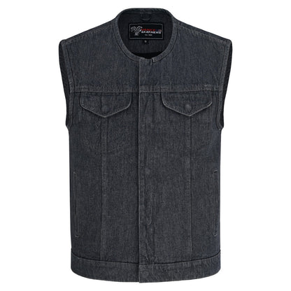 Garage Denim Club Vest — Distressed Grey — product view 1