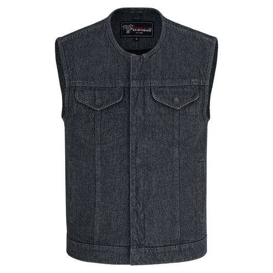 Garage Denim Club Vest — Distressed Grey — product view 1
