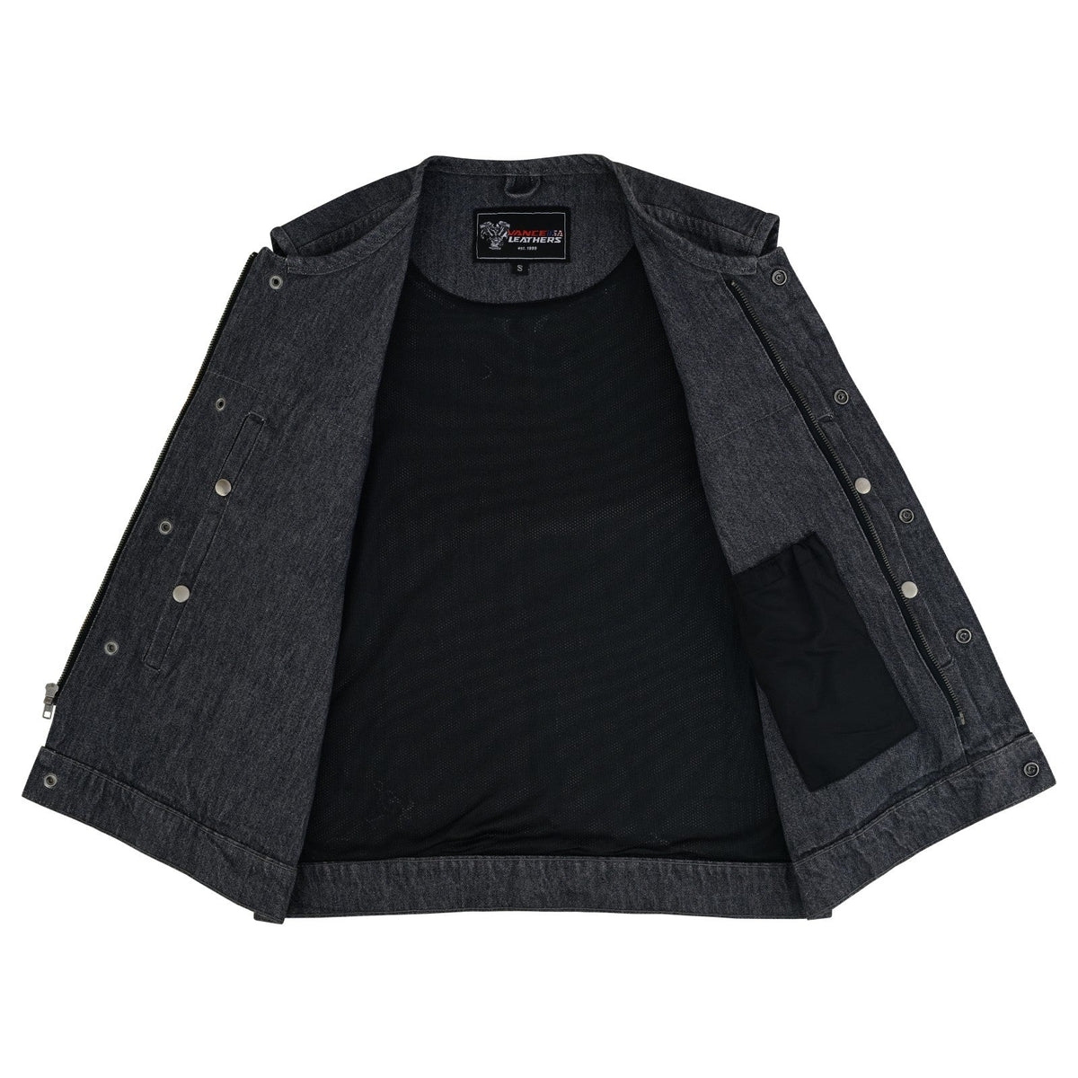 Garage Denim Club Vest — Distressed Grey — product view 3