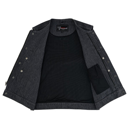 Garage Denim Club Vest — Distressed Grey — product view 3